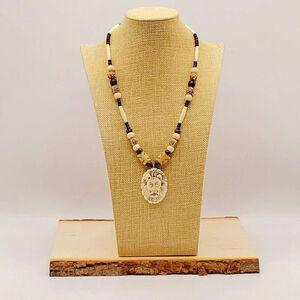 Tribal Lion Statement Beaded Necklace